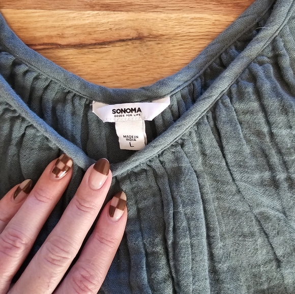 Sonoma Size Large Green Tank Top - Picture 2 of 2